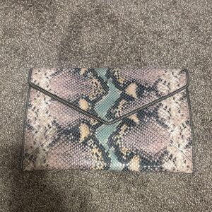 Rebecca Minkoff Multicolor Snakeskin Clutch